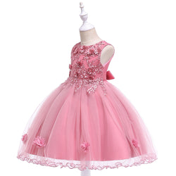 Girls Wedding Dress Tutu Skirt New Handmade Flower Mesh