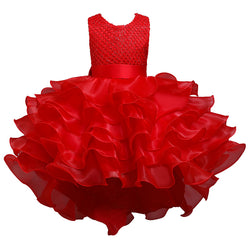 Performance multi-layer dress flower girl puffy catwalk clothes